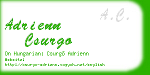 adrienn csurgo business card